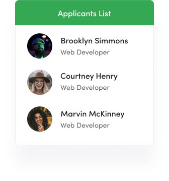 application list in green
