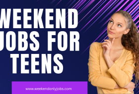 Teenager working a weekend job to earn extra money and gain experience – representing flexible Saturday and Sunday job opportunities for teens in the USA.
