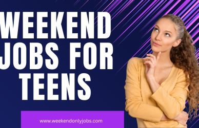 Teenager working a weekend job to earn extra money and gain experience – representing flexible Saturday and Sunday job opportunities for teens in the USA.